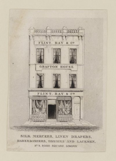 Marchand de soie, Flint Ray & Co, carte de visite - English School