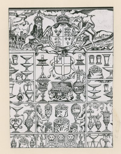 Plateau en argent prévu comme prix pour la loterie de 1569 - English School