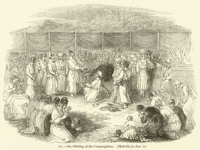 Offrande pour le péché de la congrégation, Melville, Lévitique iv - English School