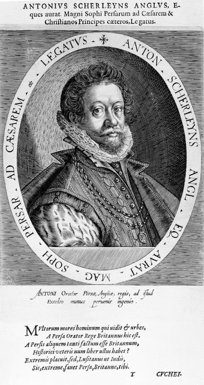 Sir Anthony Sherley (gravure) - English School