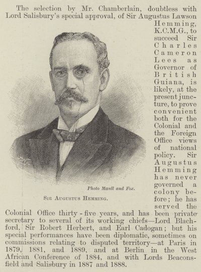 Sir Augustus Hemming (gravure) - English School