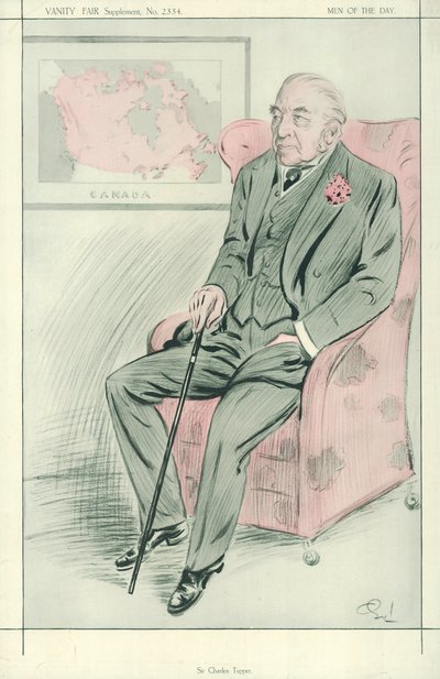 Sir Charles Tupper, 30 juillet 1913, caricature de Vanity Fair - English School