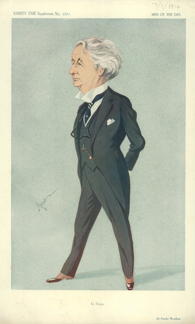 Sir Charles Wyndham, 7 janvier 1914, caricature de Vanity Fair - English School