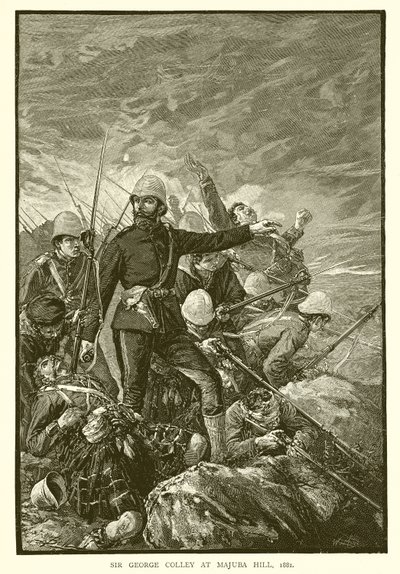 Sir George Colley à Majuba Hill, 1881 - English School
