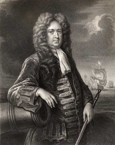 Sir George Rooke, gravé par W. Holl, de 
