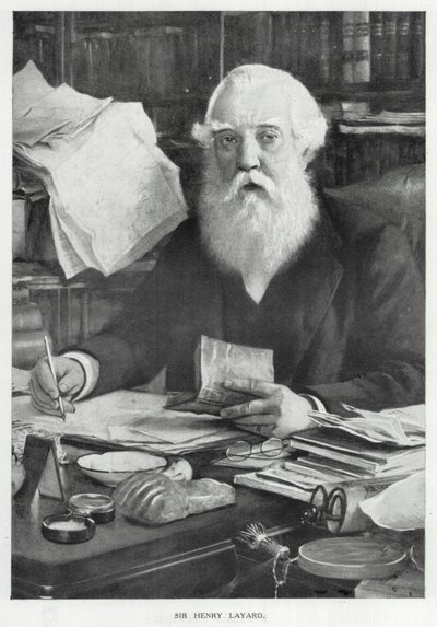 Sir Henry Layard (lithographie) - English School