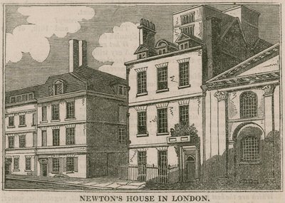 Maison de Sir Isaac Newton, St Martins Street, Leicester Square, Londres - English School