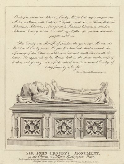 Monument de Sir John Crosby - English School
