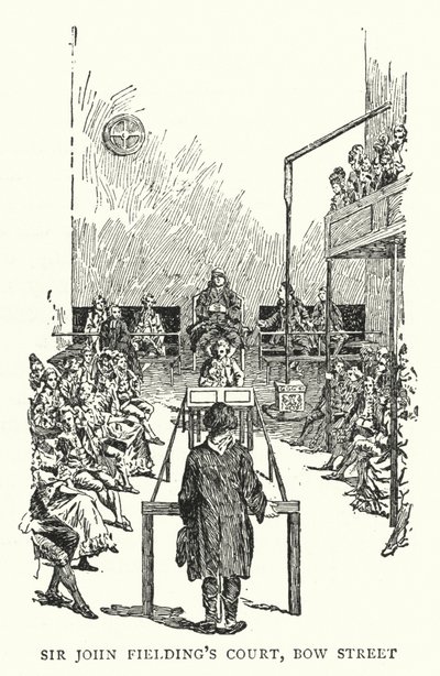 Tribunal de Sir John Fielding, Bow Street (gravure) - English School
