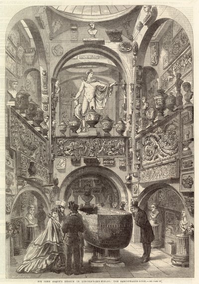 Musée Sir John Soane à Lincolns-Inn-Fields : la salle du sarcophage - English School