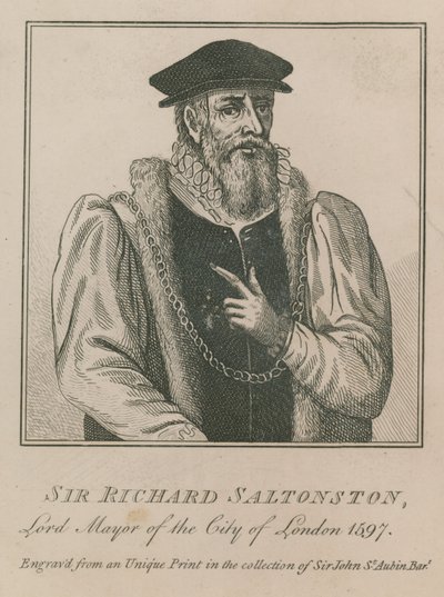 Sir Richard Saltonston, Lord-maire de Londres 1597 - English School