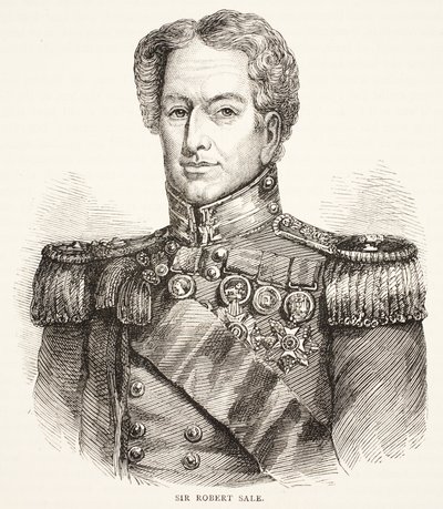 Sir Robert Sale, illustration de Cassells Illustrated History of England - English School