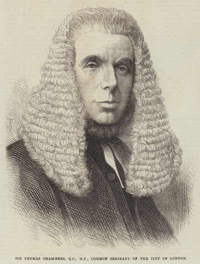 Sir Thomas Chambers, QC, MP, sergent commun de la ville de Londres - English School