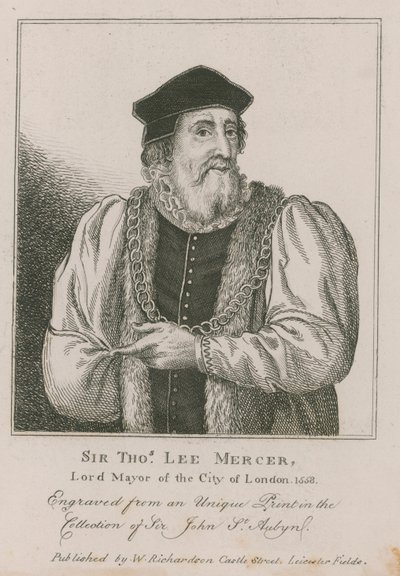 Sir Thomas Leigh, Mercer, Lord Maire de Londres 1558 - English School