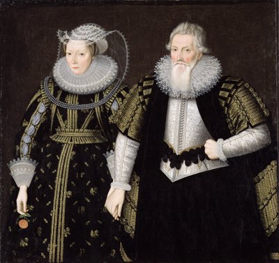 Sir Thomas Mansel (1556-1631) et Jane (Pole) Lady Mansel - English School