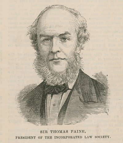 Sir Thomas Paine, président de la Société de droit incorporée - English School