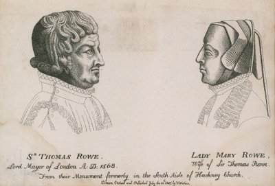 Sir Thomas Rowe, Lord-maire de Londres 1568, et Lady Mary Rowe - English School
