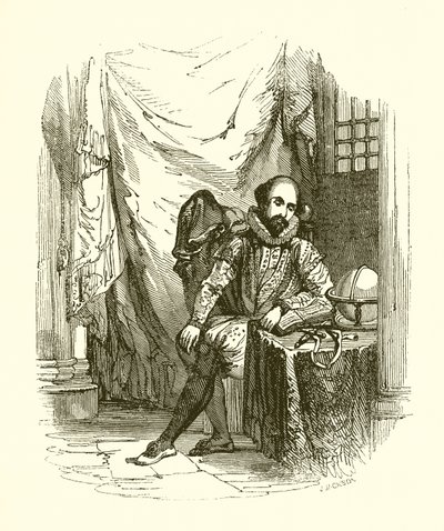 Sir Walter Raleigh dans la Tour - English School