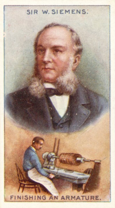 Sir William Siemens, finissant une Armature - English School