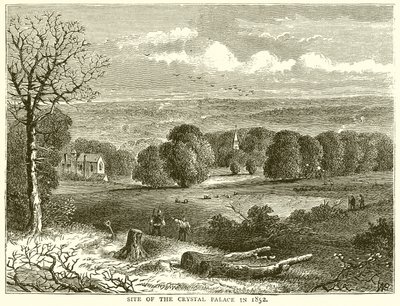 Site du Crystal Palace en 1852 - English School