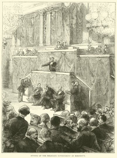 Séance du gouvernement délégué à Bordeaux, décembre 1870 - English School