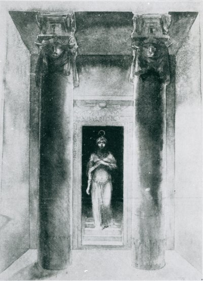 Croquis de Moina Mathers (1865-1928) dans le rôle de la Grande Prêtresse Anari, exécutant les Rites d