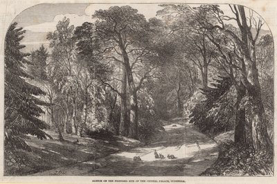 Croquis du site proposé du Crystal Palace, Sydenham - English School