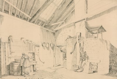 Croquis de la cuisine à Putney Park, Putney, Londres - English School