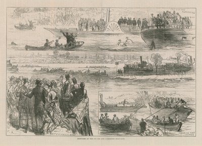 Croquis de la course de bateaux d