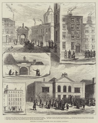 Croquis de Dublin liés à la conspiration de meurtre - English School
