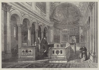 Esquisses à Rome, Basilique de Saint-Clément (gravure) - English School
