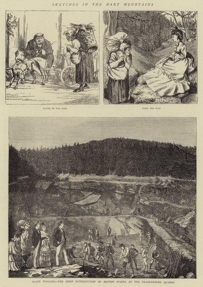 Croquis dans les montagnes du Harz (gravure) - English School
