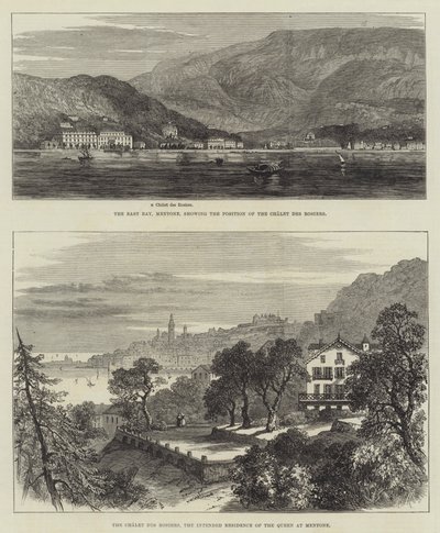 Croquis de Menton (gravure) - English School