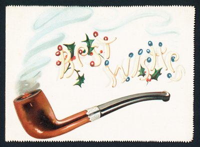 Pipe à fumer, carte de Noël - English School