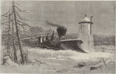 Chasse-neige sur le chemin de fer du Grand Tronc - English School