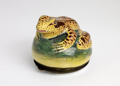 Boîte à priser estampée en forme de grenouille, c.1775-80 - English School