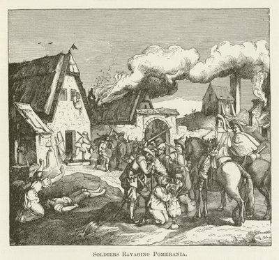 Soldats ravageant la Poméranie - English School