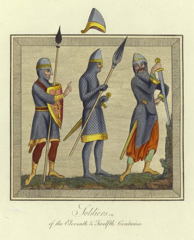 Soldats des XIe et XIIe siècles - English School