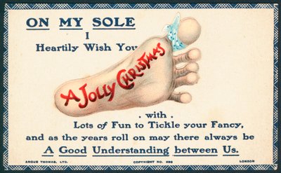 Plante du pied, carte de Noël - English School