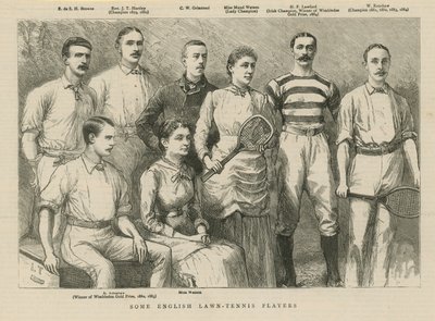 Quelques joueurs de tennis sur gazon anglais - English School