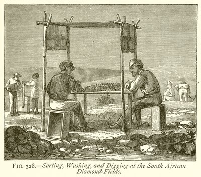 Tri, lavage et creusement aux champs de diamants sud-africains - English School