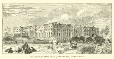 Vue sud-est du Palais de Guillaume III, Hampton Court - English School