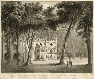 Façade sud de Strawberry Hill, Twickenham, Londres, la résidence de l