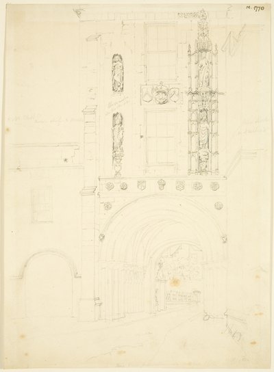 Vue sud de la porte de l