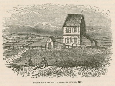 Vue sud de White Conduit House, Islington, Londres - English School