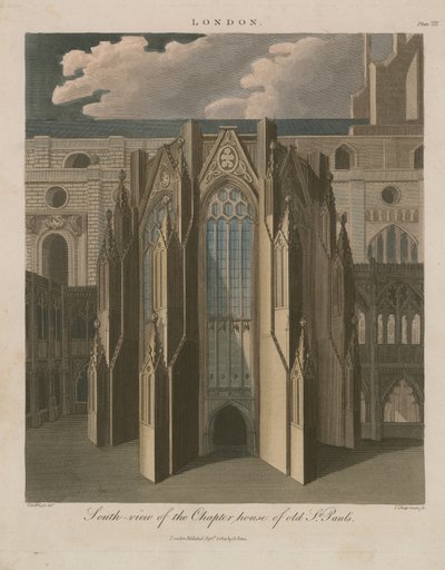 Vue sud de la salle capitulaire de l