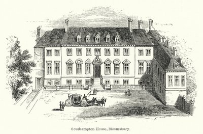 Maison de Southampton, Bloomsbury (gravure) - English School