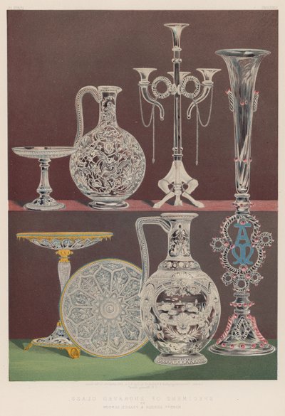 Spécimens de verre gravé - English School