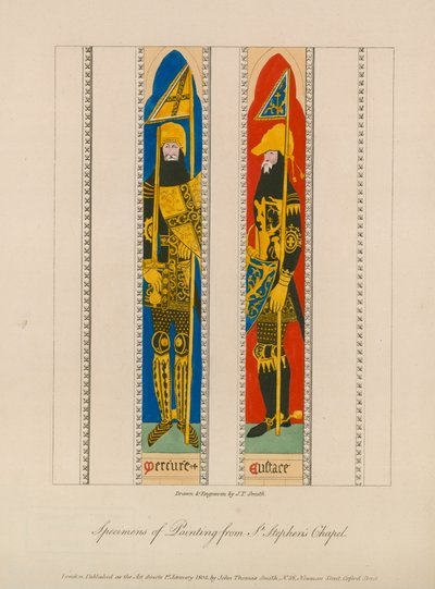 Spécimens de peinture de la chapelle Saint-Étienne - English School