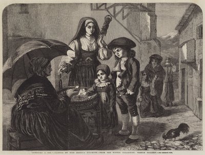 Dépenser un sou (gravure) - English School